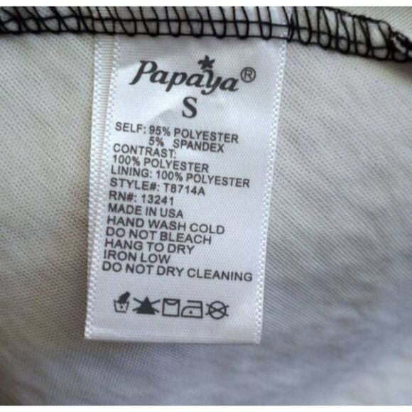 PAPAYA STRAPLESS BLACK & WHITE DRESS SZ.S EUC - Picture 6 of 6